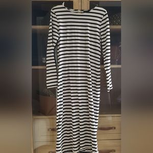 J Crew Cotton Knit Sheath Stripe Dress 6 Tall